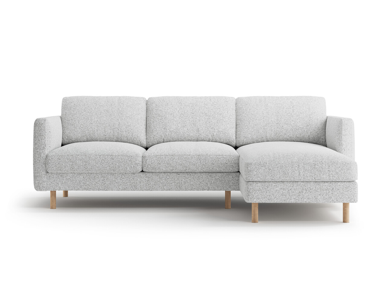 Coltar dreapta 3 locuri, Eden, Micadoni Home, 250x150x90 cm, tesatura structurata, gri deschis melanj - imagine 6